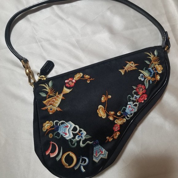 Christian Dior Koi Fish Saddle Bag Embroidered - Picture 2 of 7